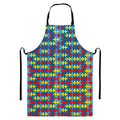 Autism Awareness Puzzle Print Bib Apron With Pocket