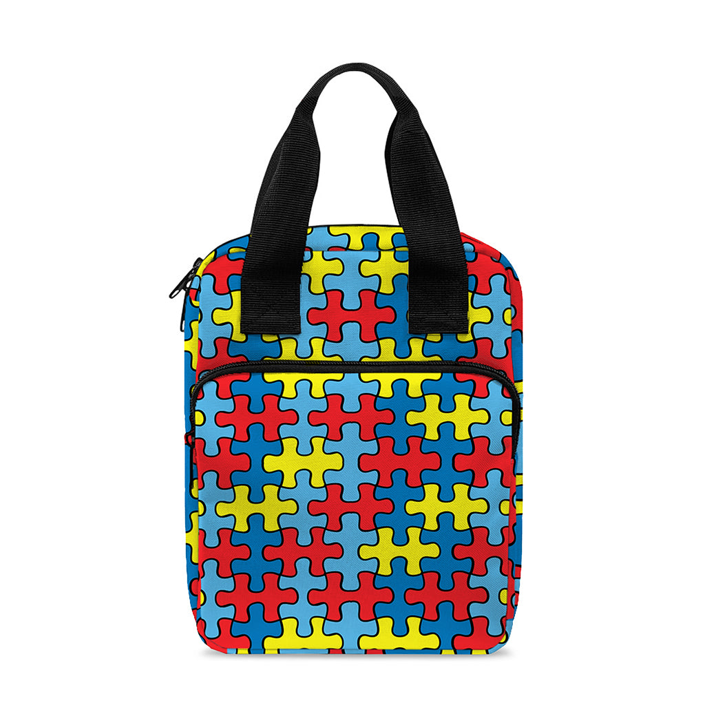 Autism Awareness Puzzle Print Bible Tote Bag