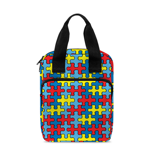 Autism Awareness Puzzle Print Bible Tote Bag