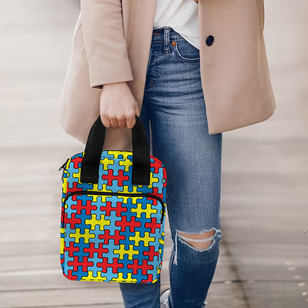 Autism Awareness Puzzle Print Bible Tote Bag