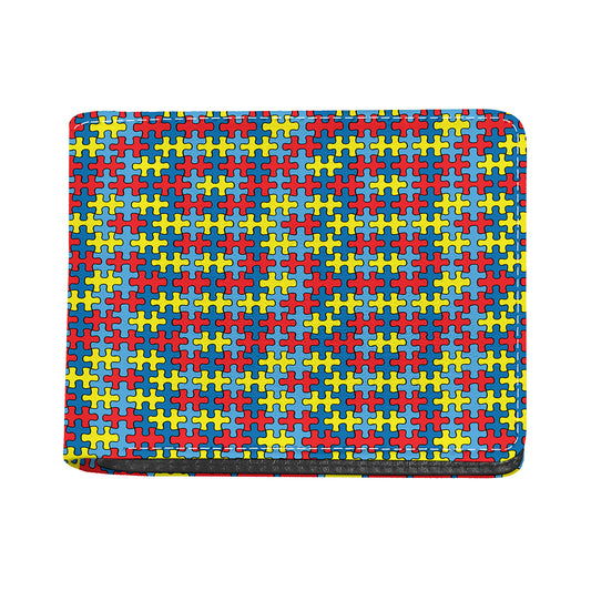 Autism Awareness Puzzle Print Bifold Wallet