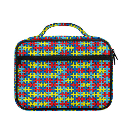 Autism Awareness Puzzle Print Briefcase Bible Bag