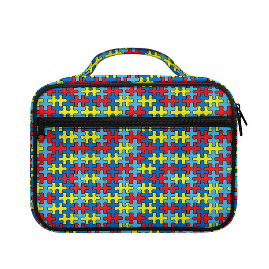 Autism Awareness Puzzle Print Briefcase Bible Bag