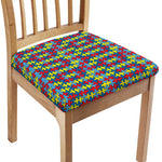 Autism Awareness Puzzle Print Chair Cushion Cover