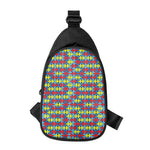 Autism Awareness Puzzle Print Chest Bag