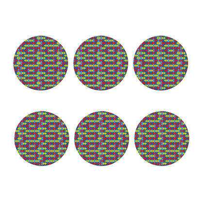 Autism Awareness Puzzle Print Coaster Set