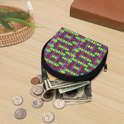 Autism Awareness Puzzle Print Coin Purse