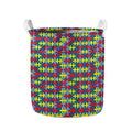 Autism Awareness Puzzle Print Collapsible Laundry Basket