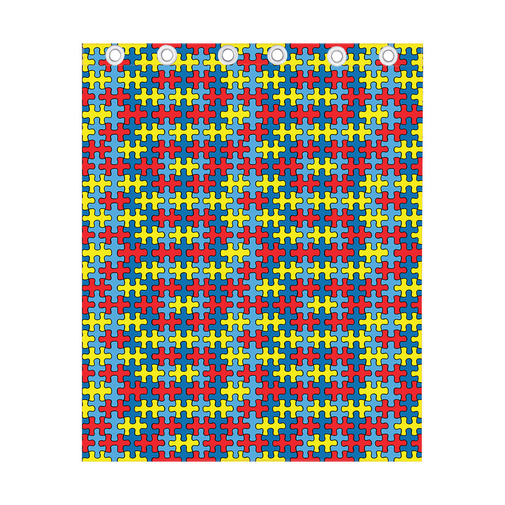 Autism Awareness Puzzle Print Curtain