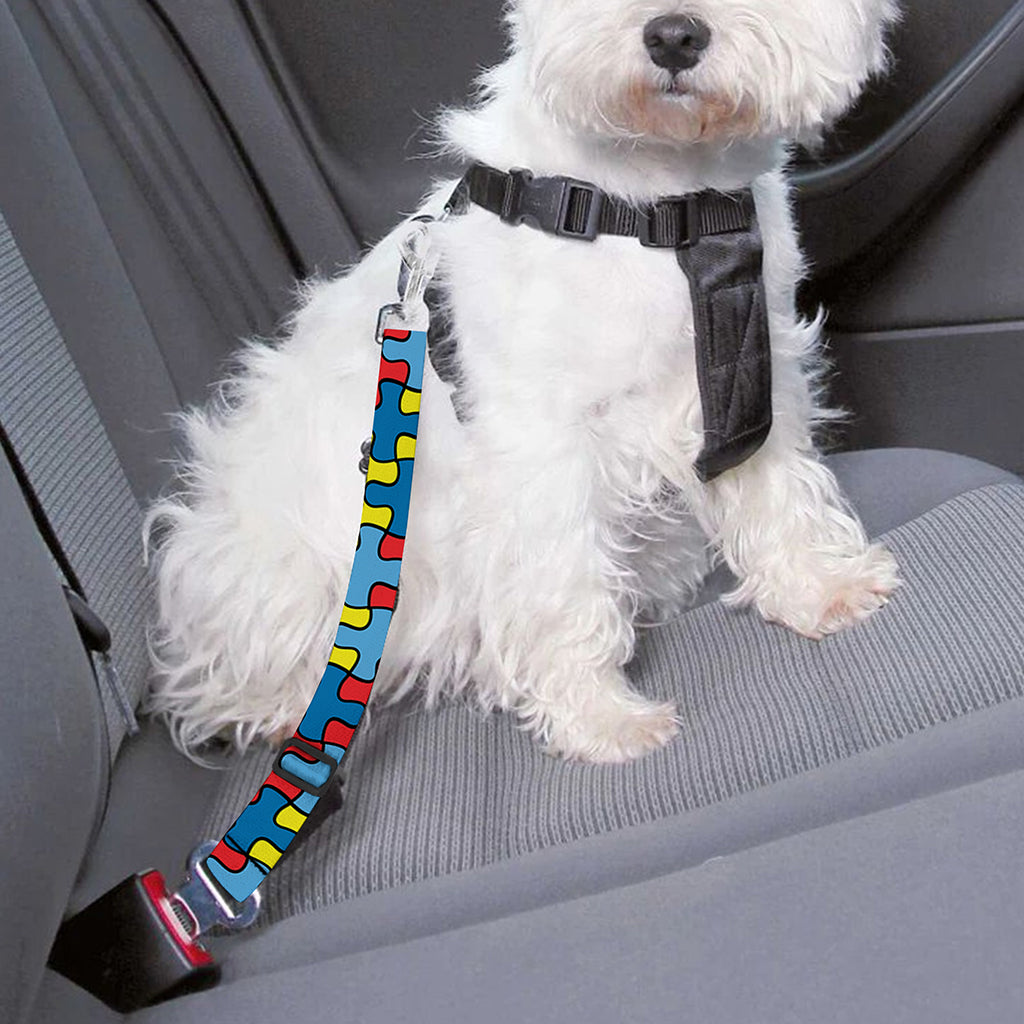 Autism Awareness Puzzle Print Dog Seat Belt