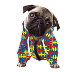 Autism Awareness Puzzle Print Dog Zip Up Hoodie