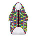 Autism Awareness Puzzle Print Dog Zip Up Hoodie