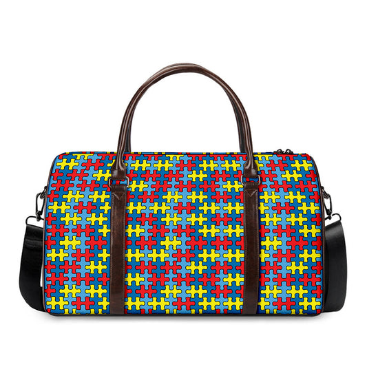 Autism Awareness Puzzle Print Duffle Bag