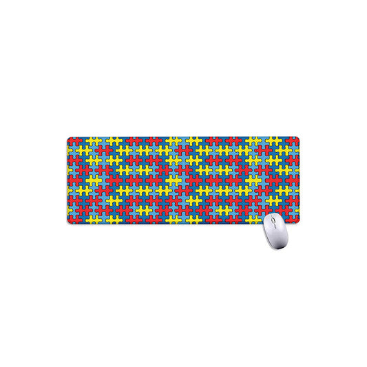 Autism Awareness Puzzle Print Extended Mouse Pad