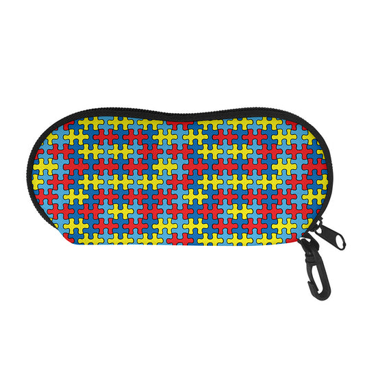 Autism Awareness Puzzle Print Glasses Case