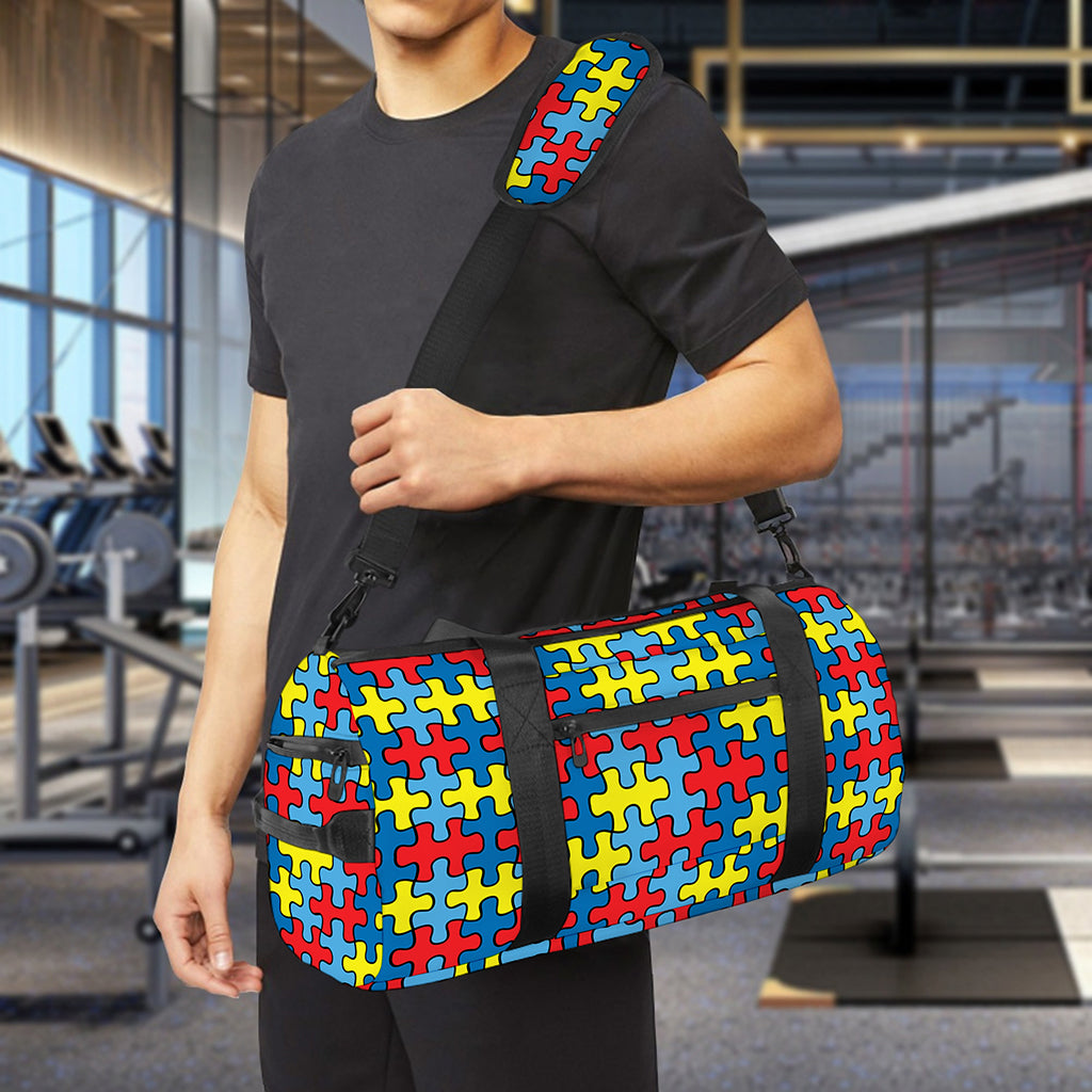Autism Awareness Puzzle Print Gym Bag