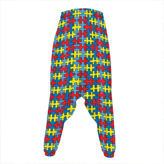 Autism Awareness Puzzle Print Hammer Pants