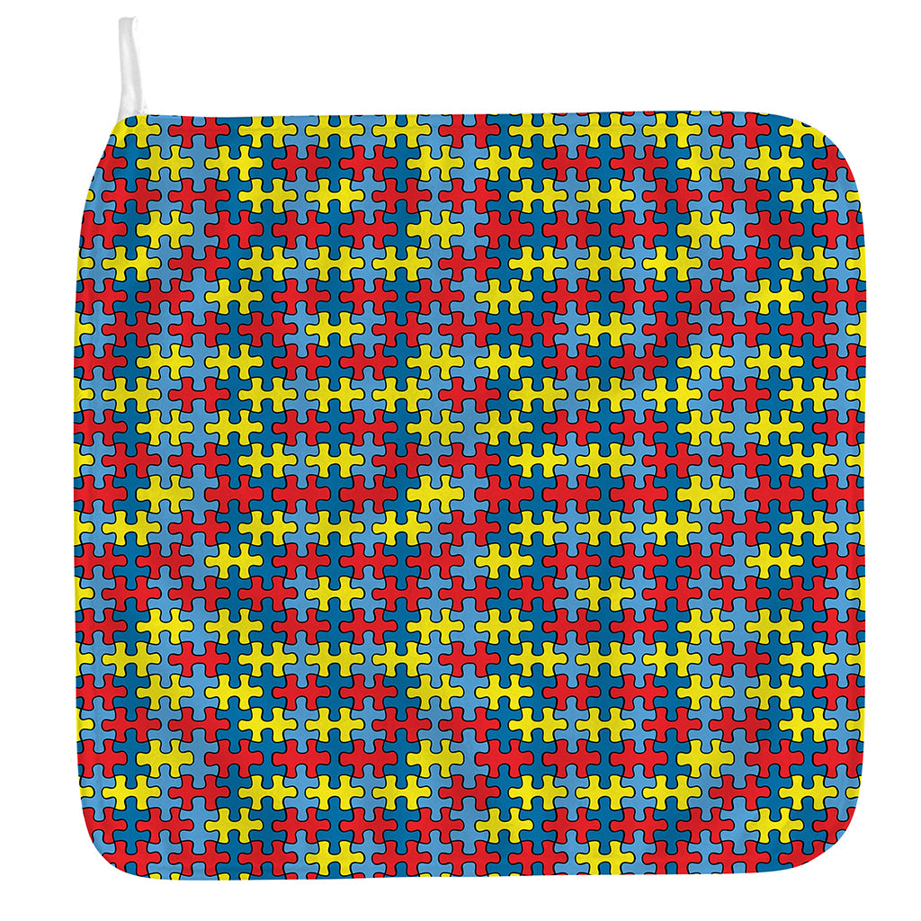 Autism Awareness Puzzle Print Hand Towel