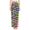 Autism Awareness Puzzle Print High Slit Maxi Skirt