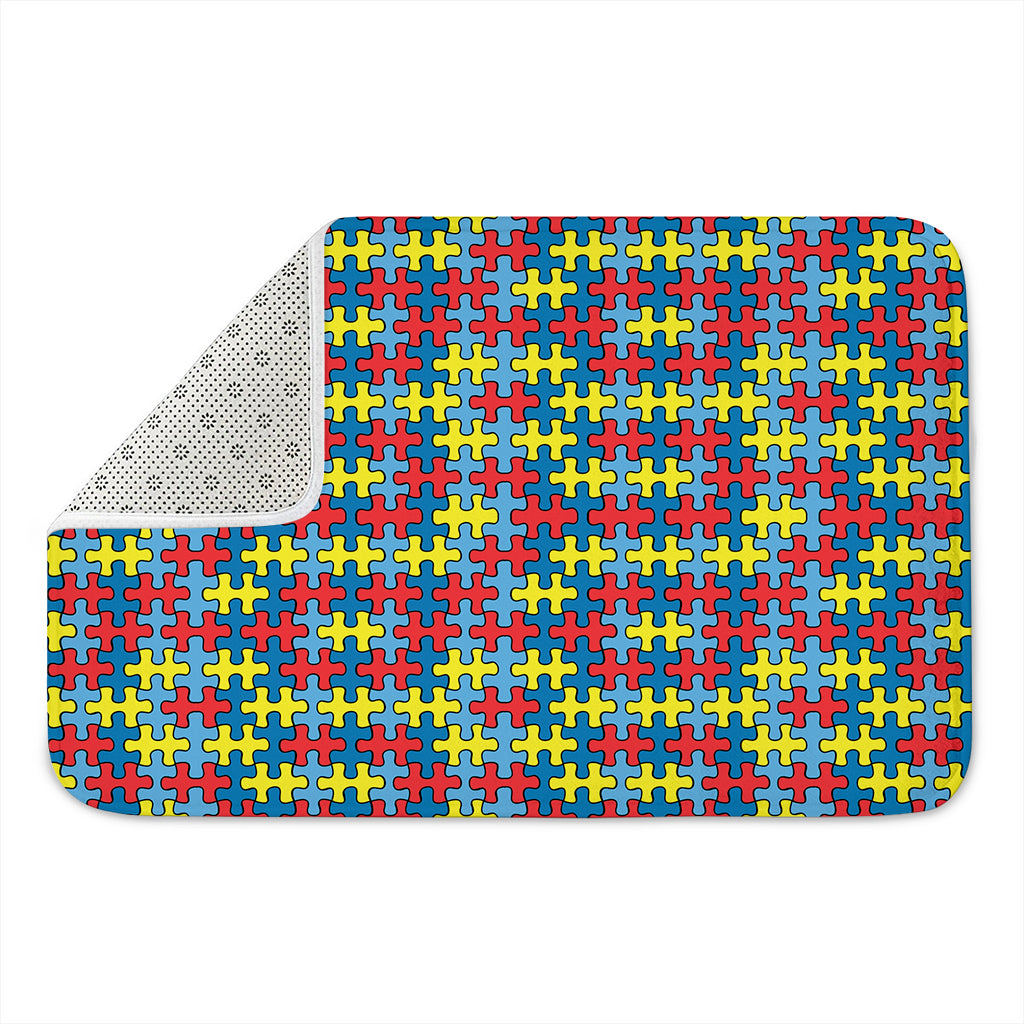 Autism Awareness Puzzle Print Indoor Door Mat