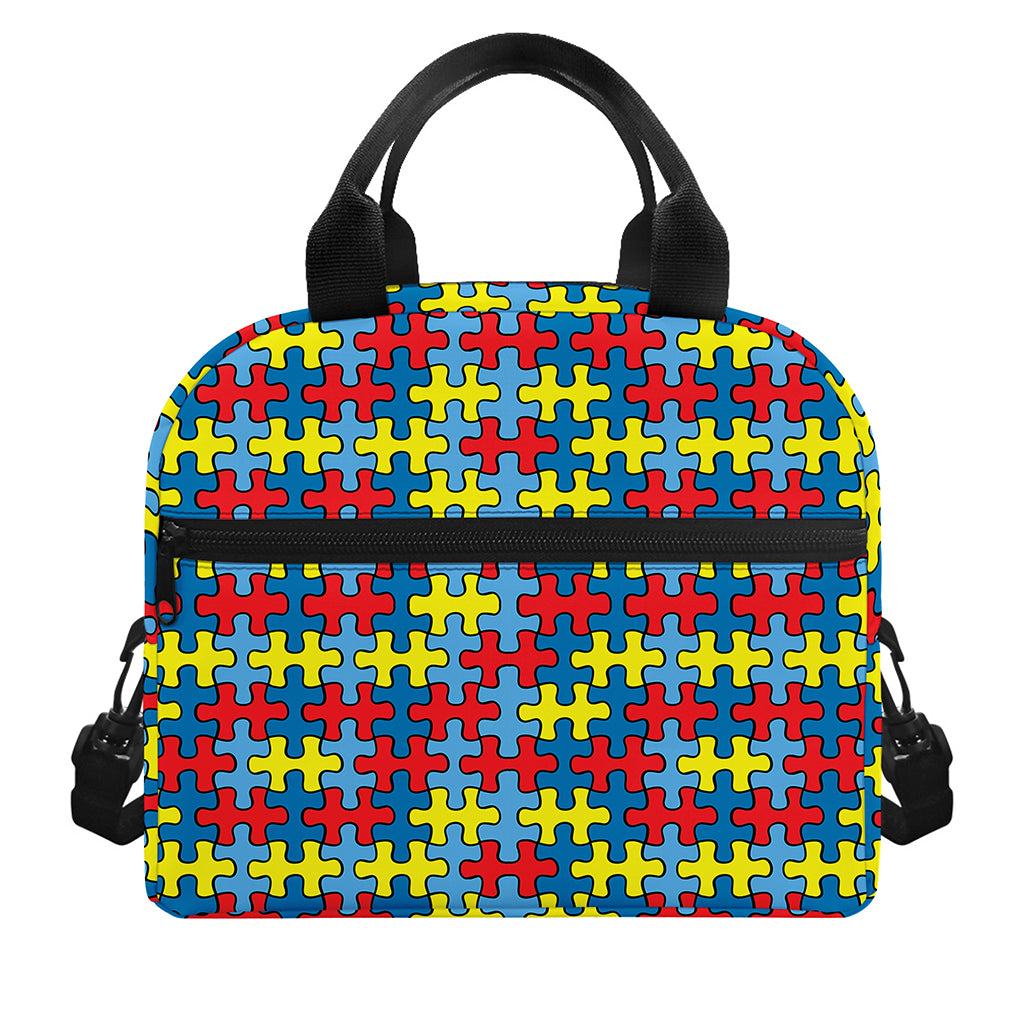 Autism Awareness Puzzle Print Insulated Lunch Bag