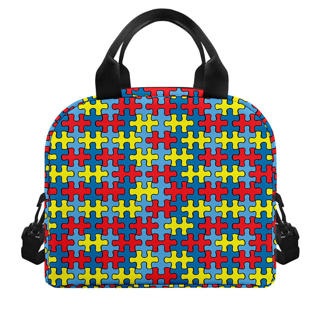 Autism Awareness Puzzle Print Insulated Lunch Bag