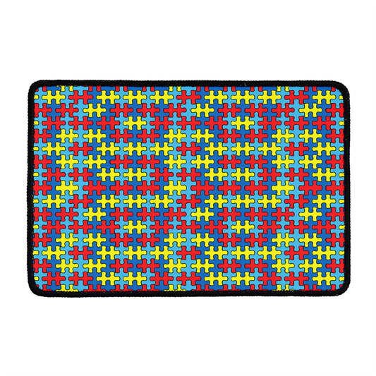 Autism Awareness Puzzle Print Kitchen Mat