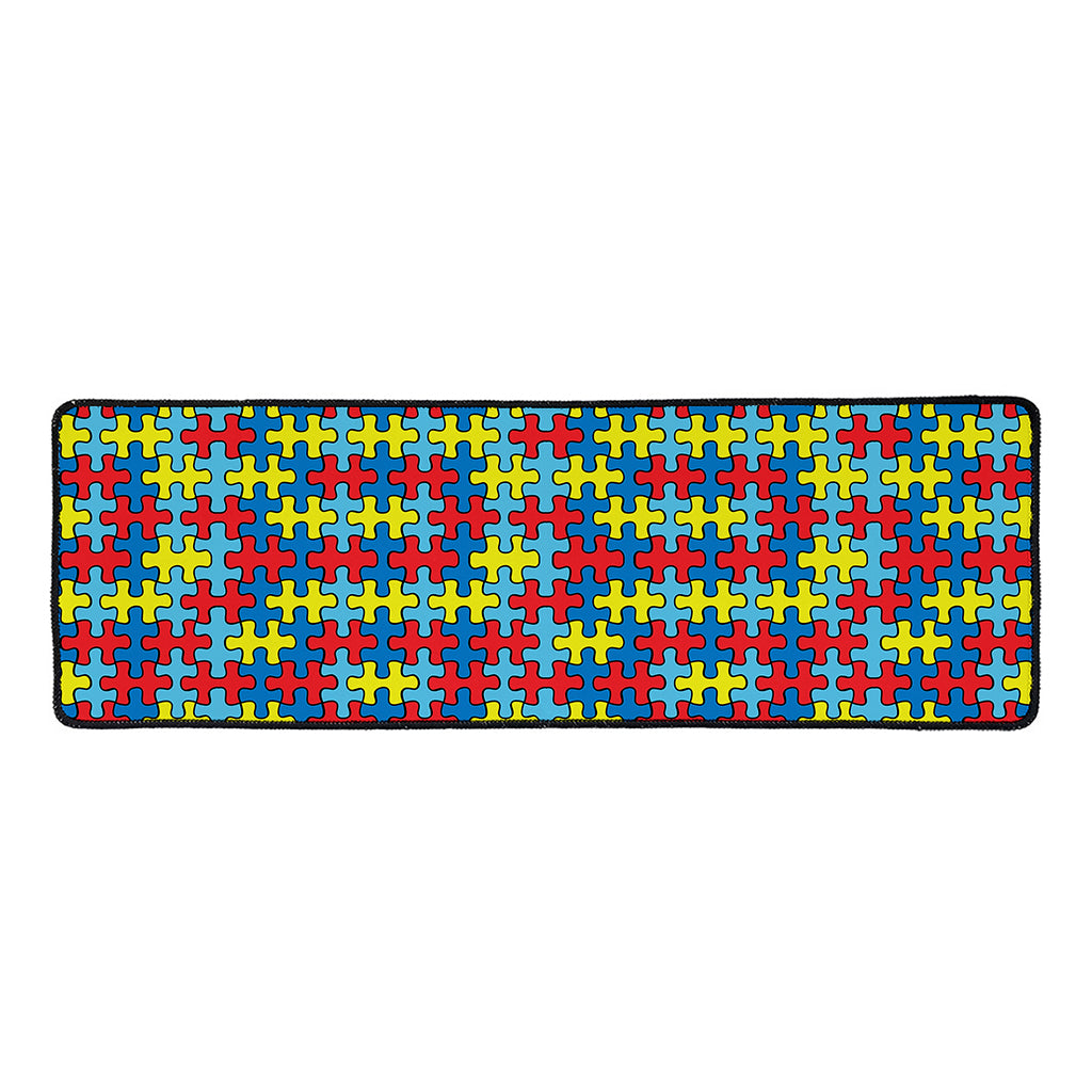 Autism Awareness Puzzle Print Long Kitchen Mat