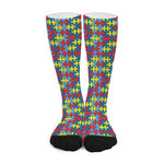 Autism Awareness Puzzle Print Long Socks