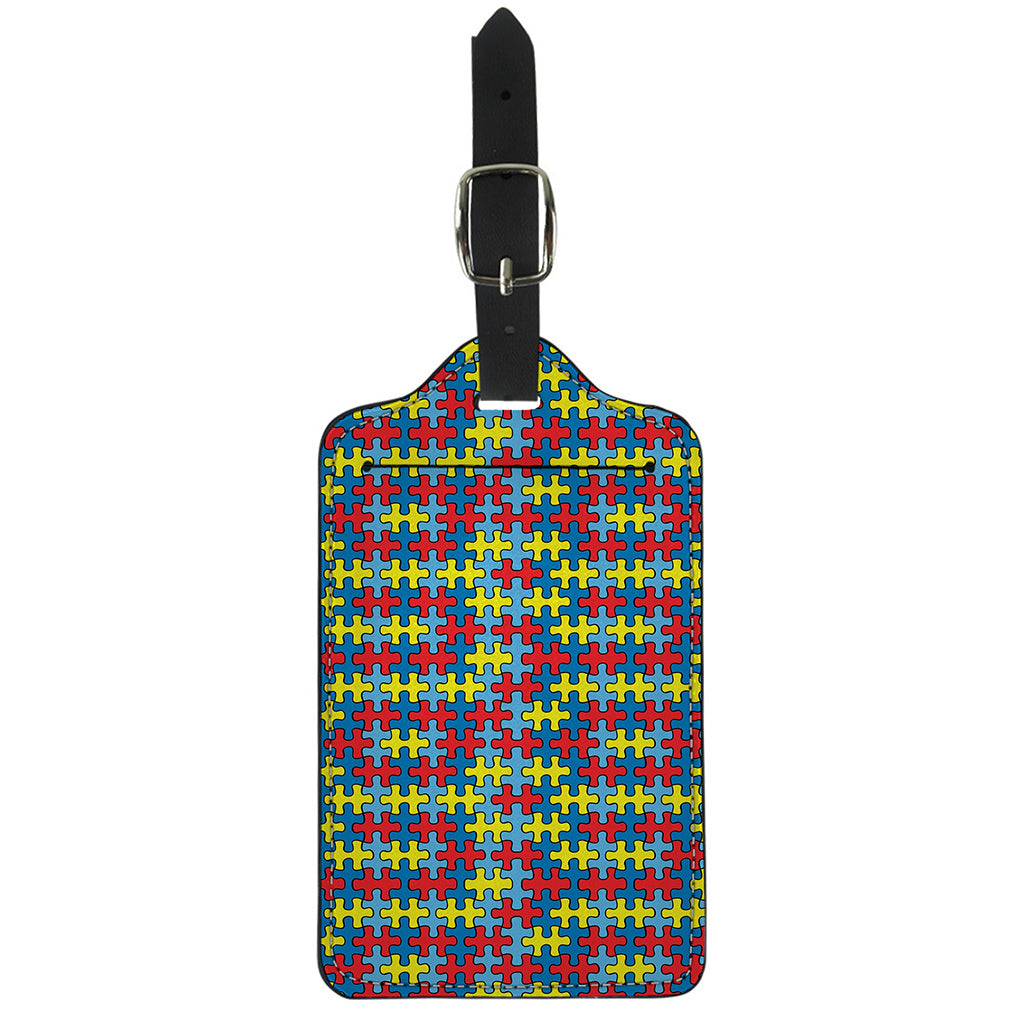 Autism Awareness Puzzle Print Luggage Tag