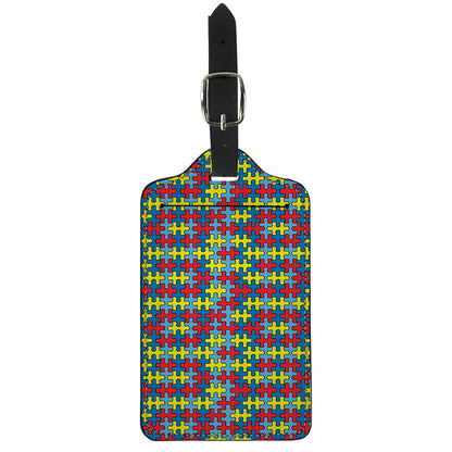 Autism Awareness Puzzle Print Luggage Tag