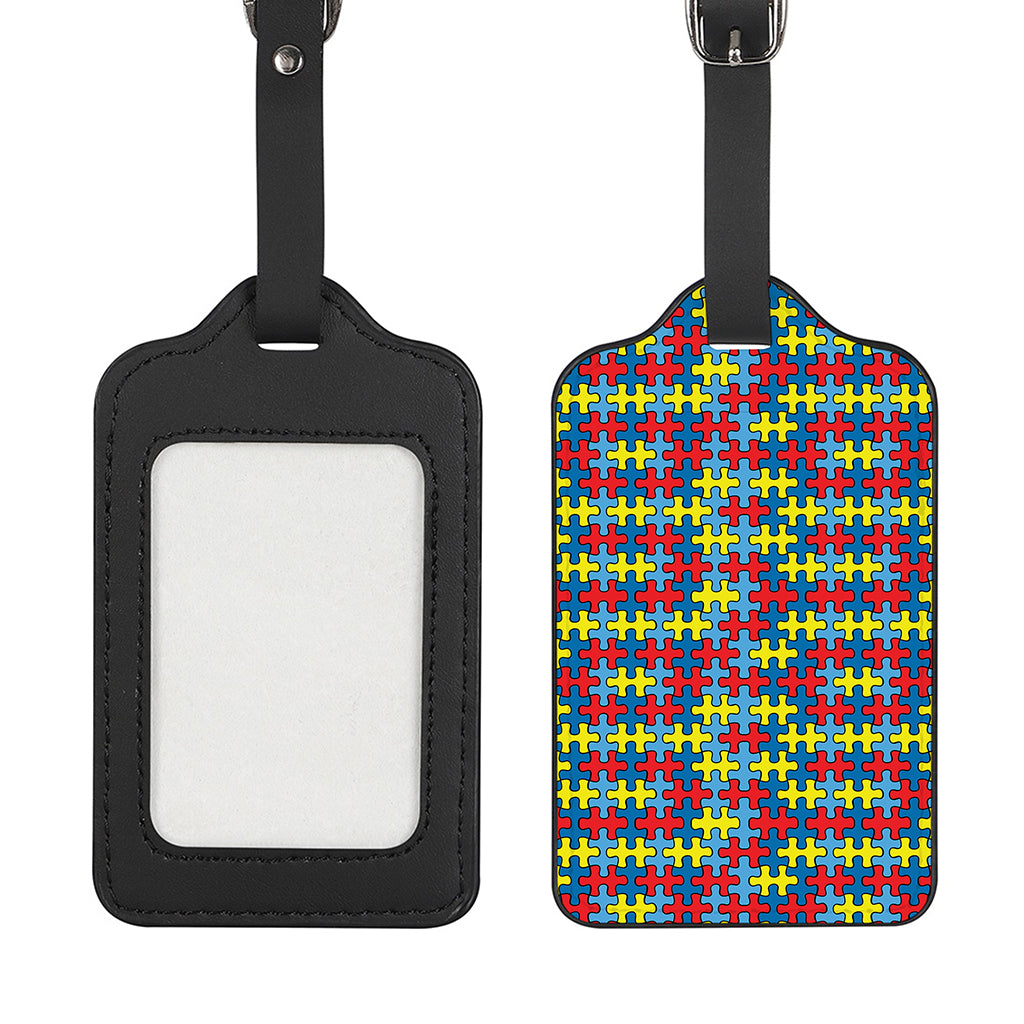 Autism Awareness Puzzle Print Luggage Tag