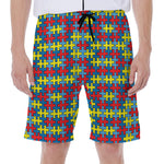 Autism Awareness Puzzle Print Men's Beach Shorts