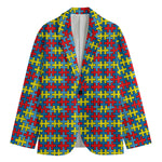 Autism Awareness Puzzle Print Men's Blazer