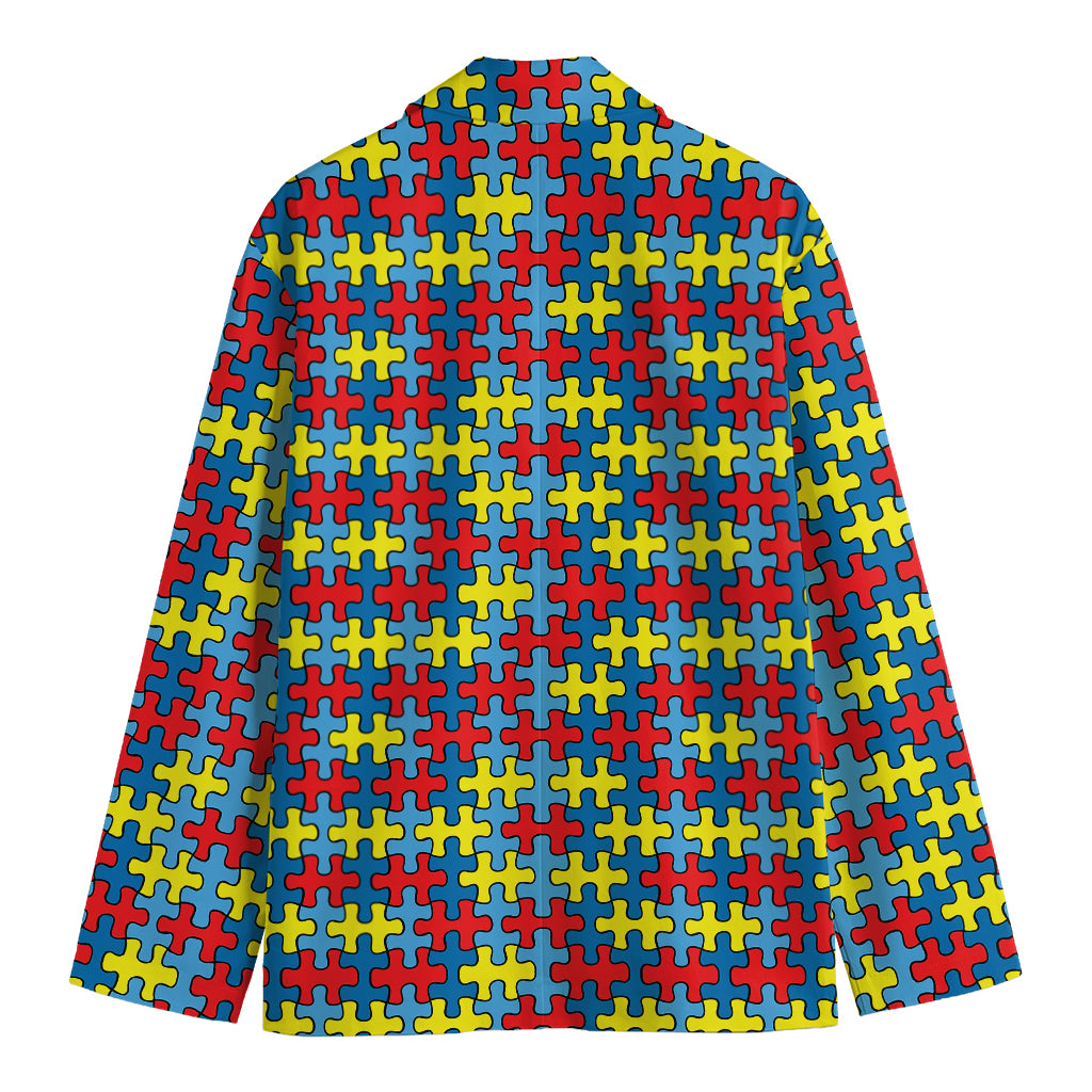 Autism Awareness Puzzle Print Men's Blazer