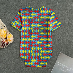 Autism Awareness Puzzle Print Men's Bodysuit