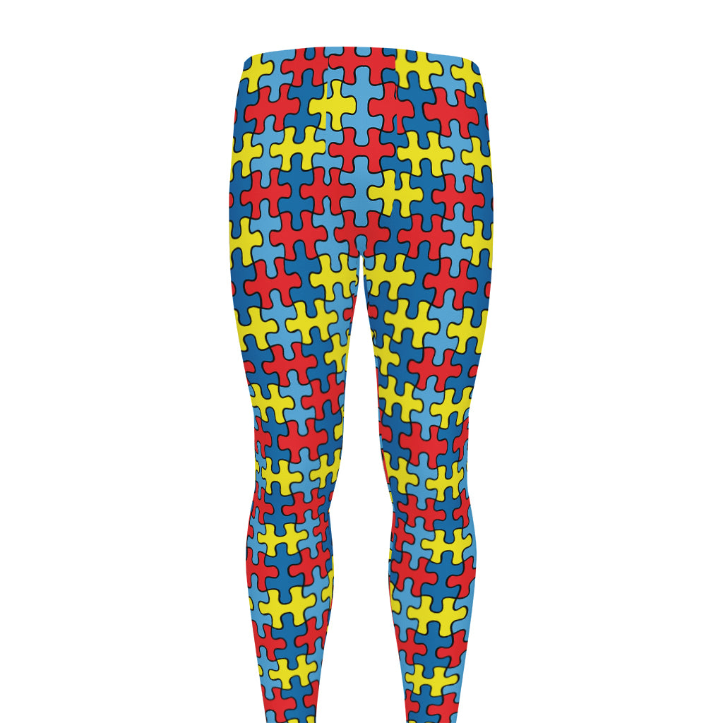 Autism Awareness Puzzle Print Men's leggings