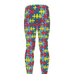 Autism Awareness Puzzle Print Men's leggings