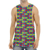 Autism Awareness Puzzle Print Men's Muscle Tank Top