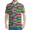 Autism Awareness Puzzle Print Men's Polo Shirt