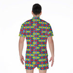 Autism Awareness Puzzle Print Men's Rompers