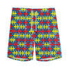 Autism Awareness Puzzle Print Men's Sports Shorts