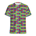 Autism Awareness Puzzle Print Men's Athletic T-Shirt