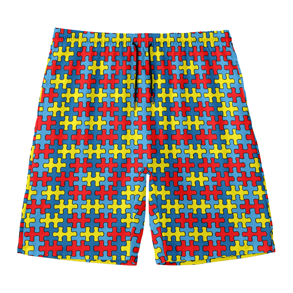 Autism Awareness Puzzle Print Men's Swim Trunks