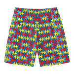 Autism Awareness Puzzle Print Men's Swim Trunks