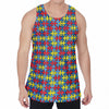 Autism Awareness Puzzle Print Men's Velvet Tank Top