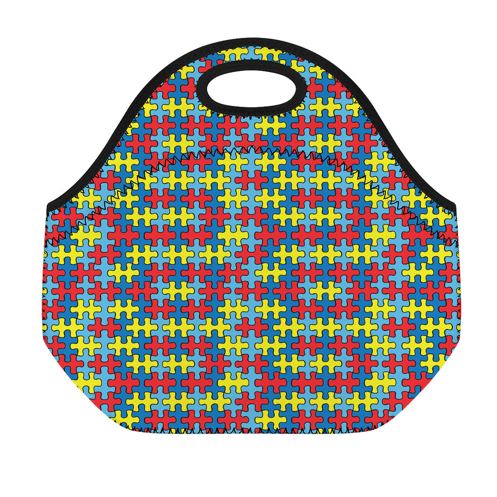 Autism Awareness Puzzle Print Neoprene Lunch Bag