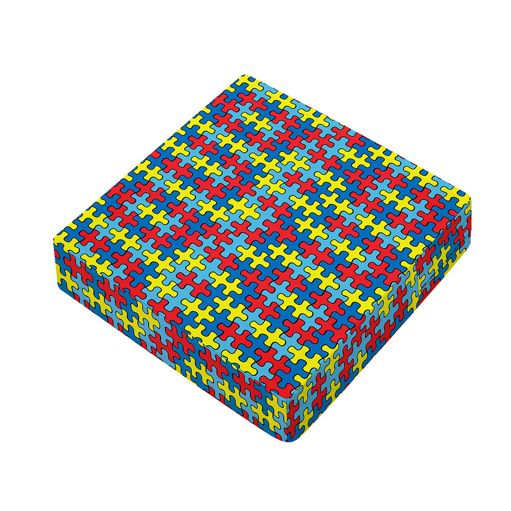 Autism Awareness Puzzle Print Outdoor Seat Cushion Cover