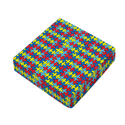Autism Awareness Puzzle Print Outdoor Seat Cushion Cover