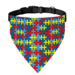 Autism Awareness Puzzle Print Over The Collar Dog Bandana